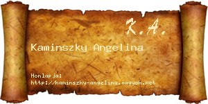 Kaminszky Angelina névjegykártya